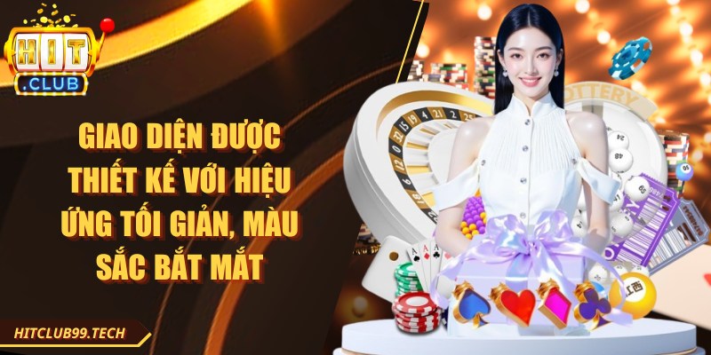 Giao diện được thiết với hiệu ứng tối giản, màu sắc bắt mắt