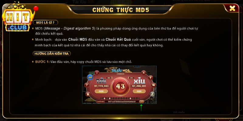 Mẹo khi bạn tham gia vào tài xỉu MD5 Hitclub